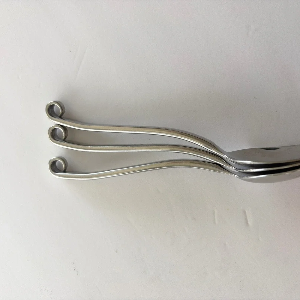 Lot Of 3‎ Sabatier Hi Light Hook Handle Oval Soup Spoon 18/10 Stainless Steel